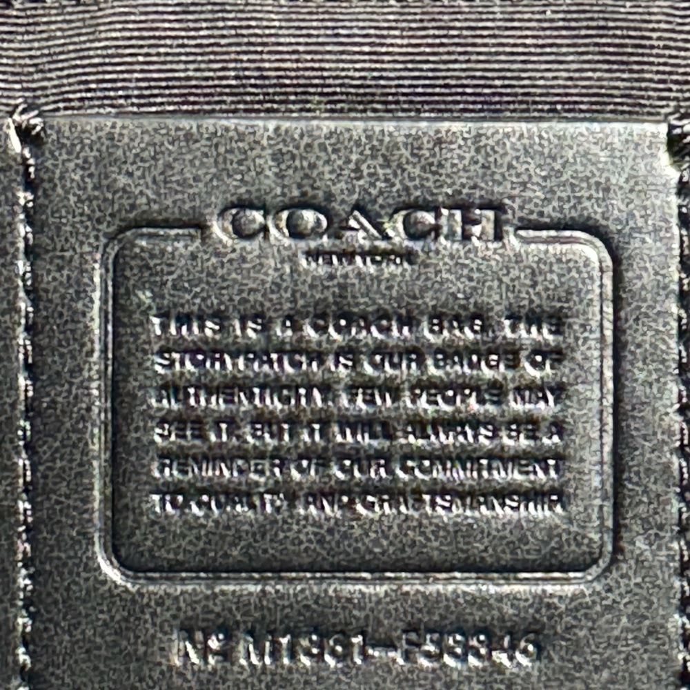 Coach Black Cross Grain Leather Tote - Picture 5 of 5